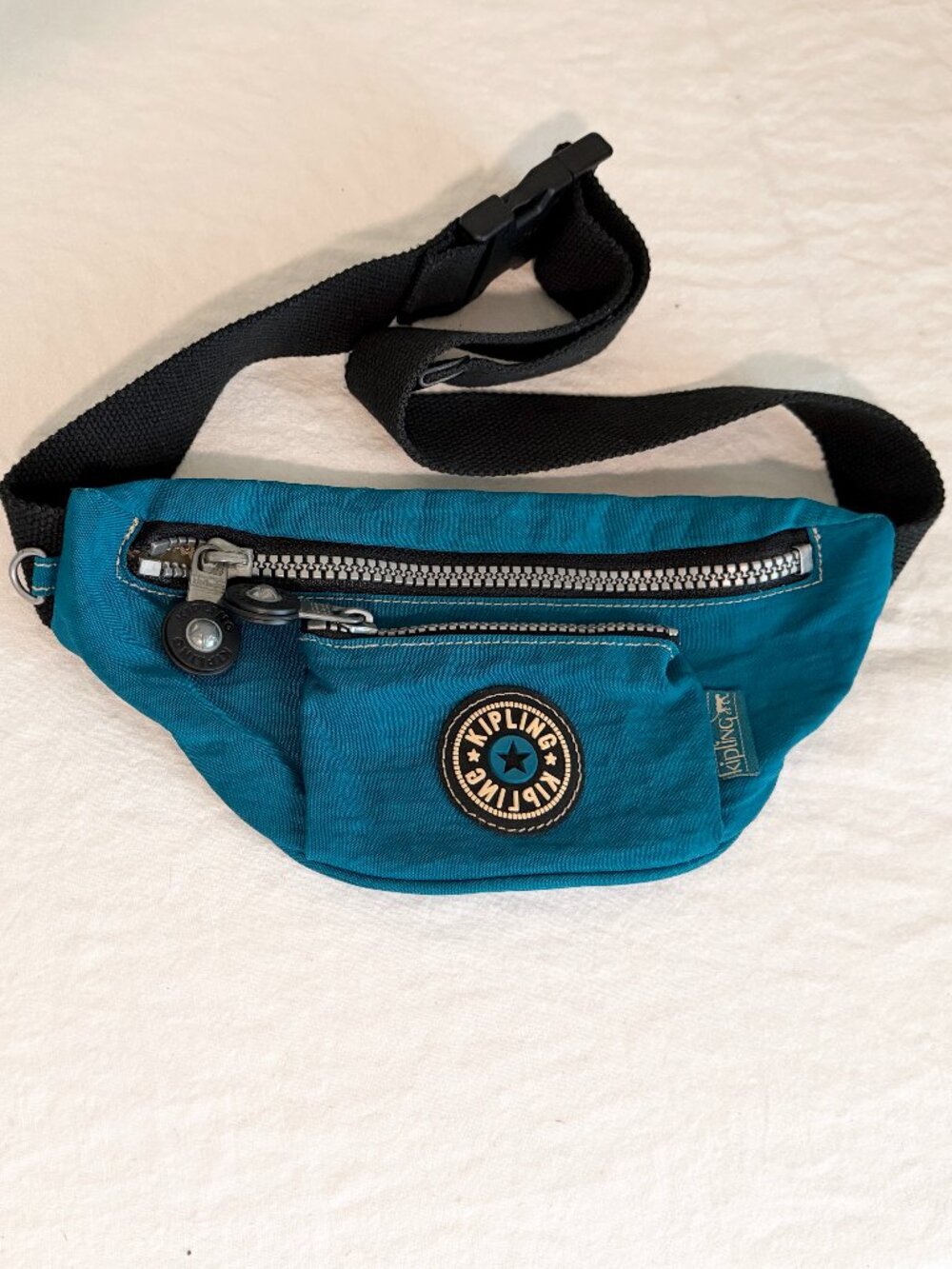Kipling Stylish Compact Mini Belt Fanny Bag Blue Unisex Lightweight Travel NWT